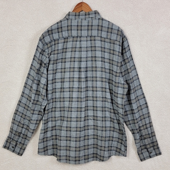 14th & Union Trim Fit Stretch Grindle Black & Gray Beck Plaid Shirt Sz 2XL NEW - Picture 3 of 10
